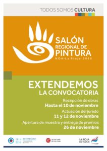Convocatoria 2016 Salon Regional de Pintura La Rioja.