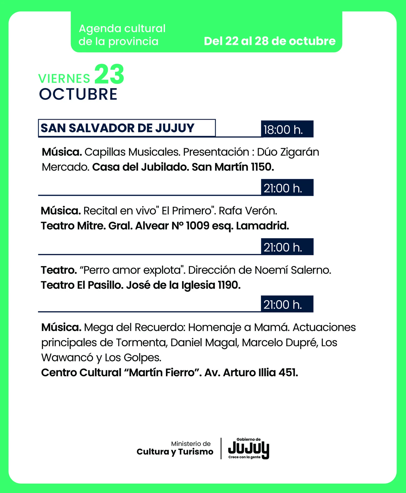 Cultura en 7 dias - IG- 23 OCT 2